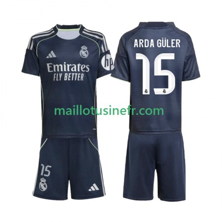 Maillot de Foot Real Madrid Arda Guler 15 Extérieur 2025-26 - Enfant Maillot de Foot Real Madrid Arda Guler 15 Extérieur 2025-26 - Enfant